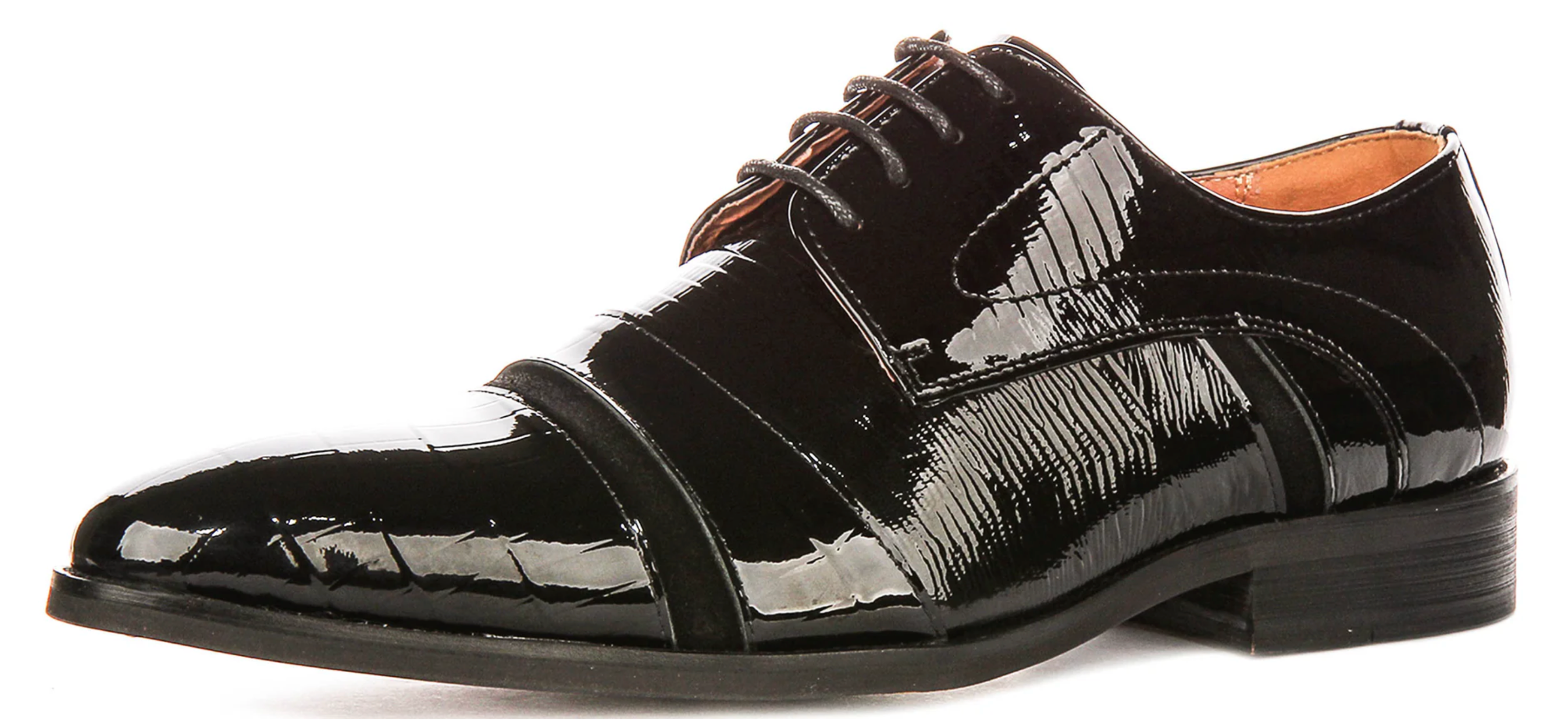 Justin Reess Cosmo Black Patent Brogue