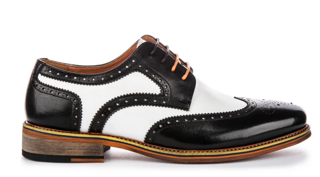 Justin Reess Kai 2 Black and White Brogue
