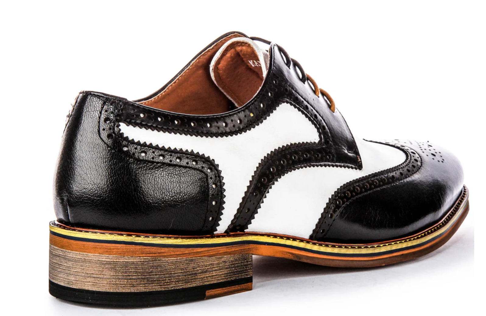 Justin Reess Kai 2 Black and White Brogue