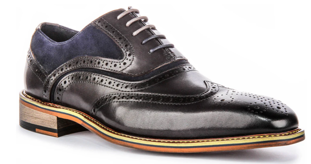 Justin Reess Roman Navy Brogue