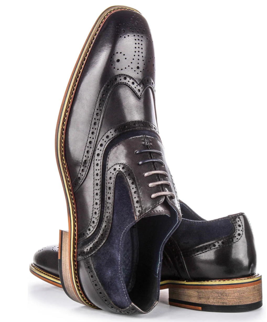 Justin Reess Roman Navy Brogue