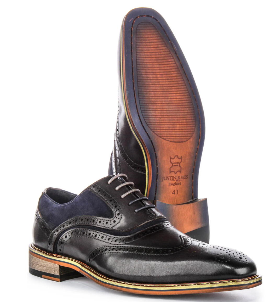 Justin Reess Roman Navy Brogue