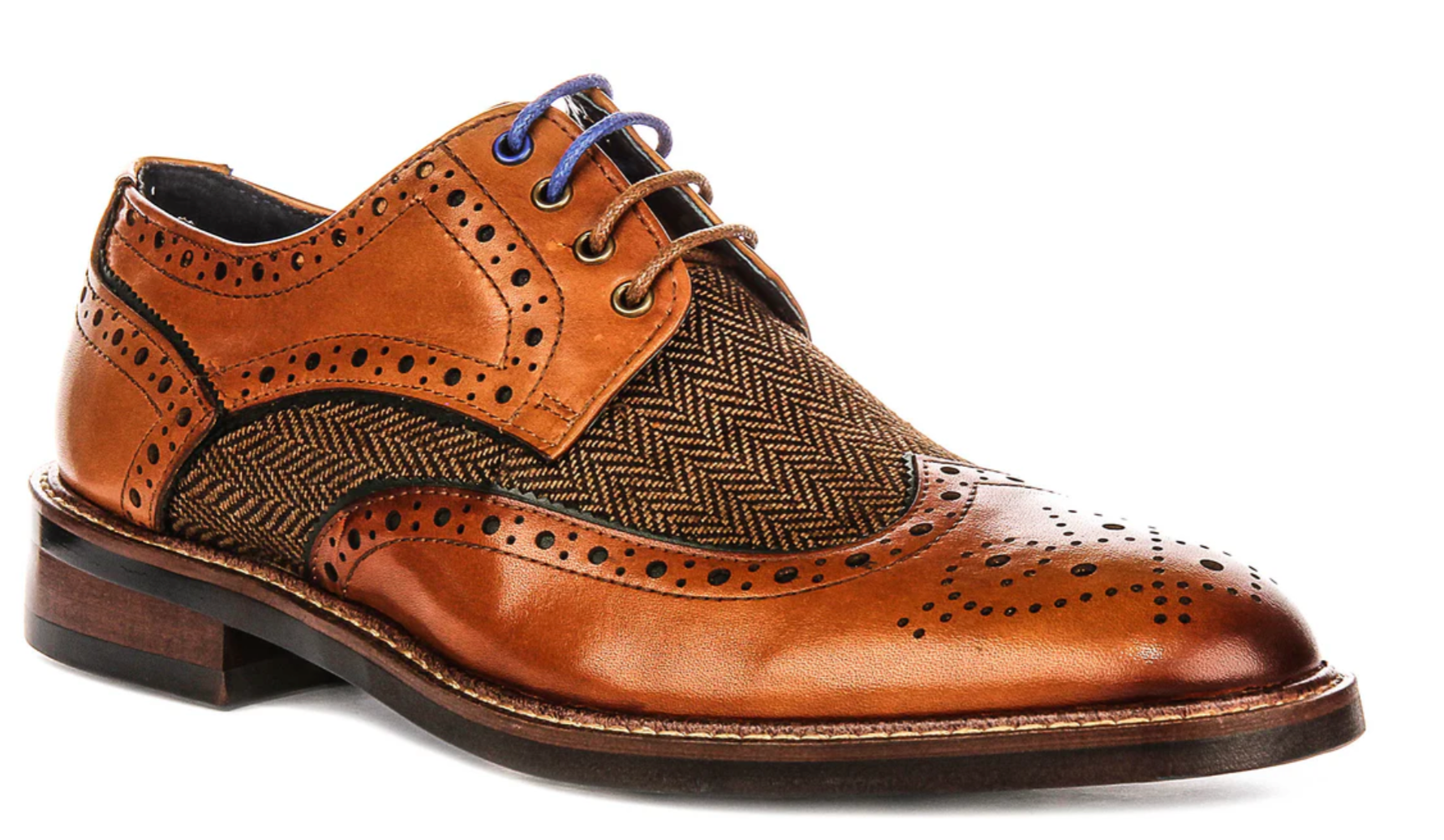 Justin Reess Sean Tweed Brogue in Tan