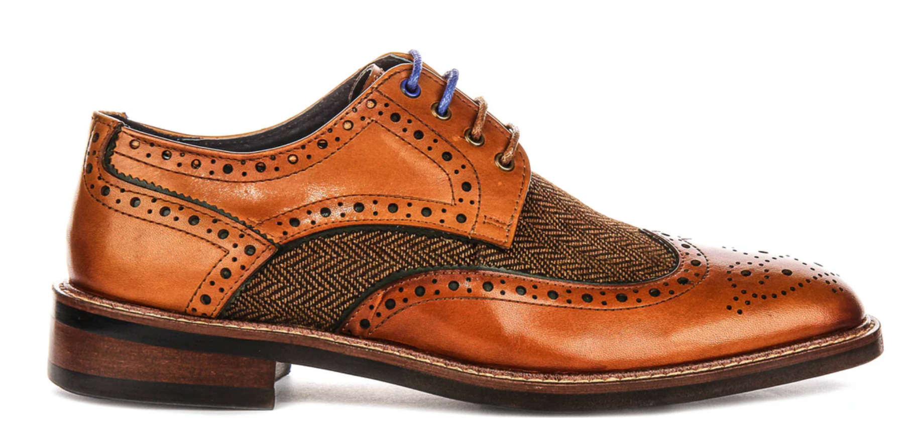Justin Reess Sean Tweed Brogue in Tan