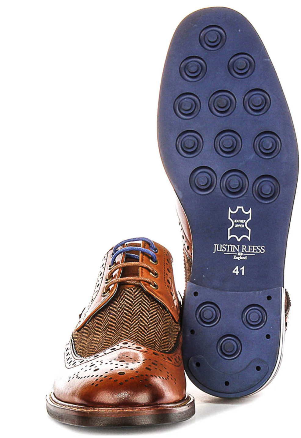 Justin Reess Sean Tweed Brogue in Tan