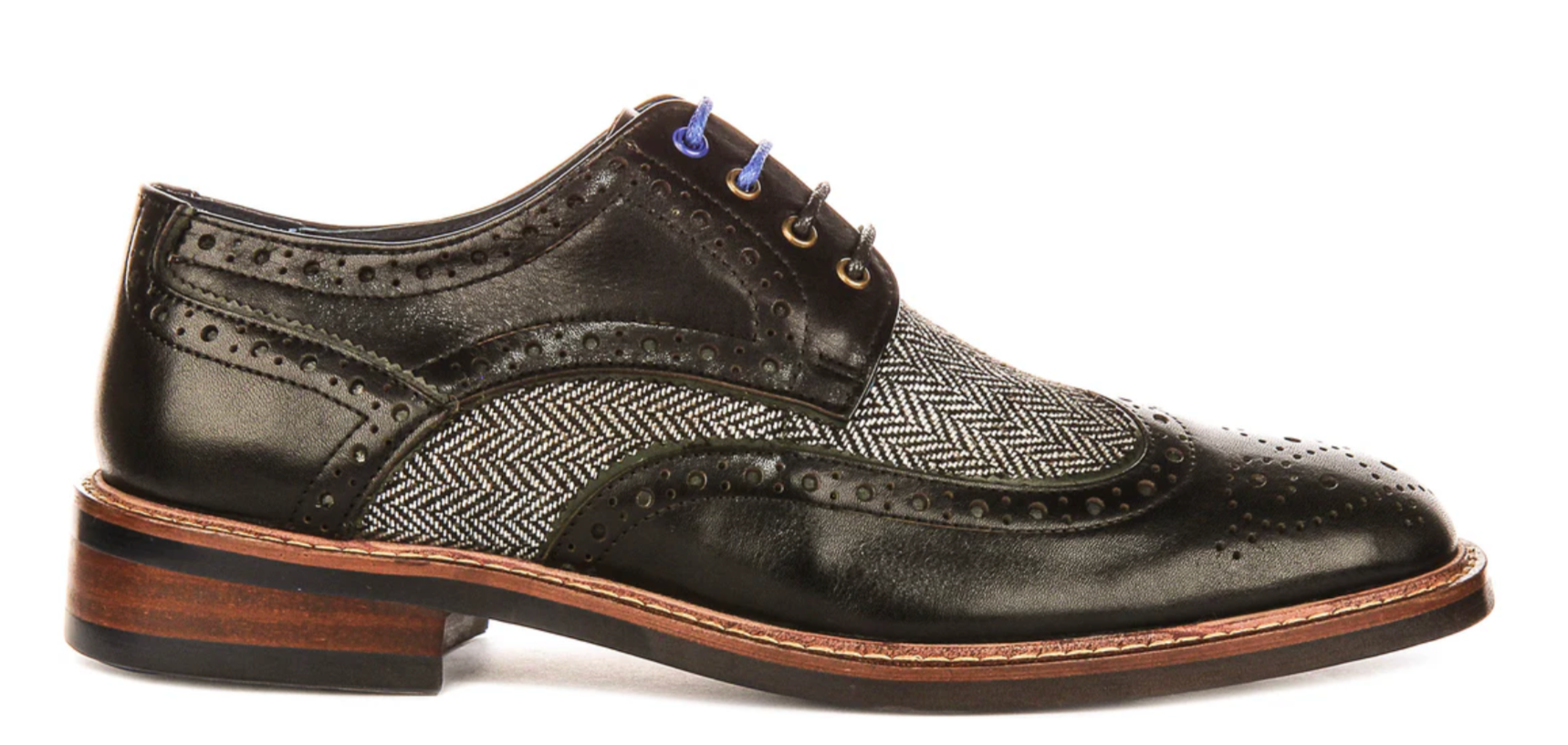 Justin Reess Sean Tweed Brogue in Black