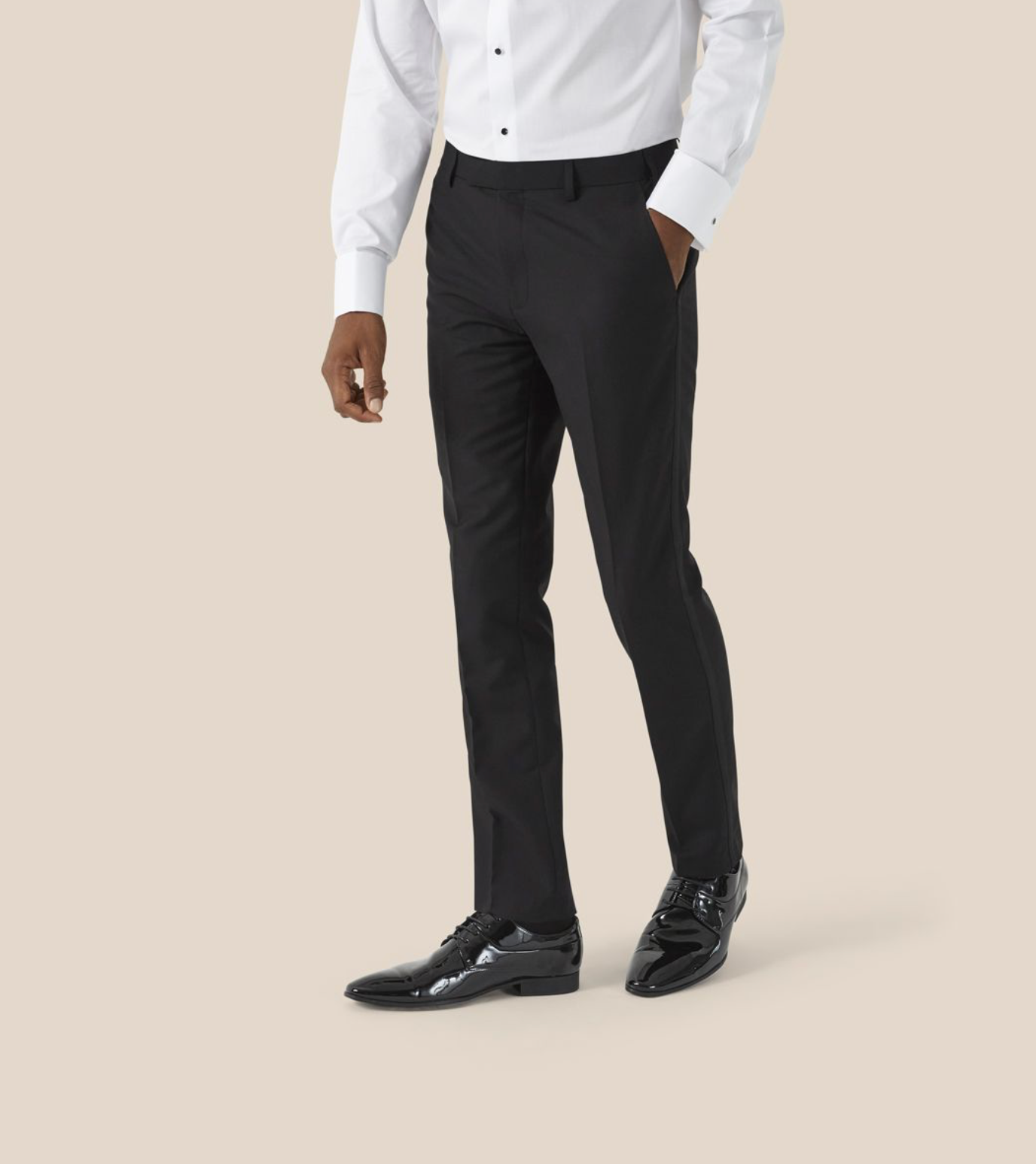 Skopes Sinatra Dinner Suit Slim Tapered Black Trousers