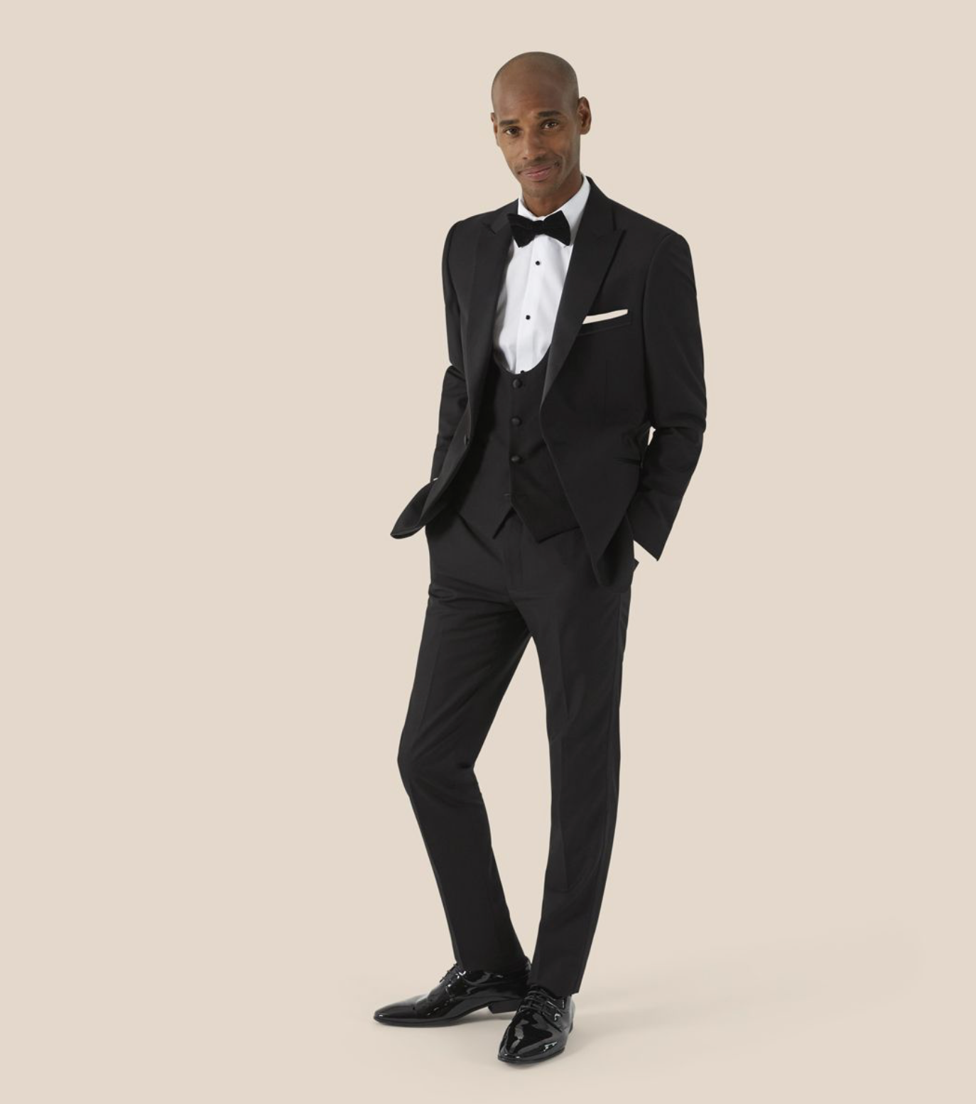 Skopes Sinatra Dinner Suit Slim Tapered Black Trousers