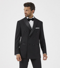 Skopes Sinatra Double Breasted Dinner Suit Jacket Black