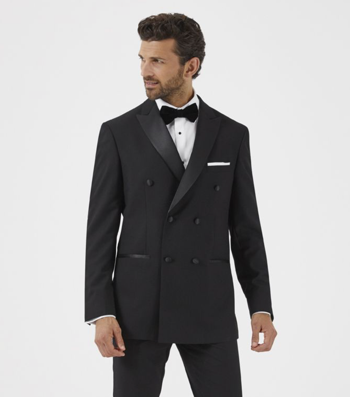 Skopes Sinatra Double Breasted Dinner Suit Jacket Black