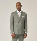 Skopes Jude Sage Green Tweed Herringbone Double Breasted Jacket