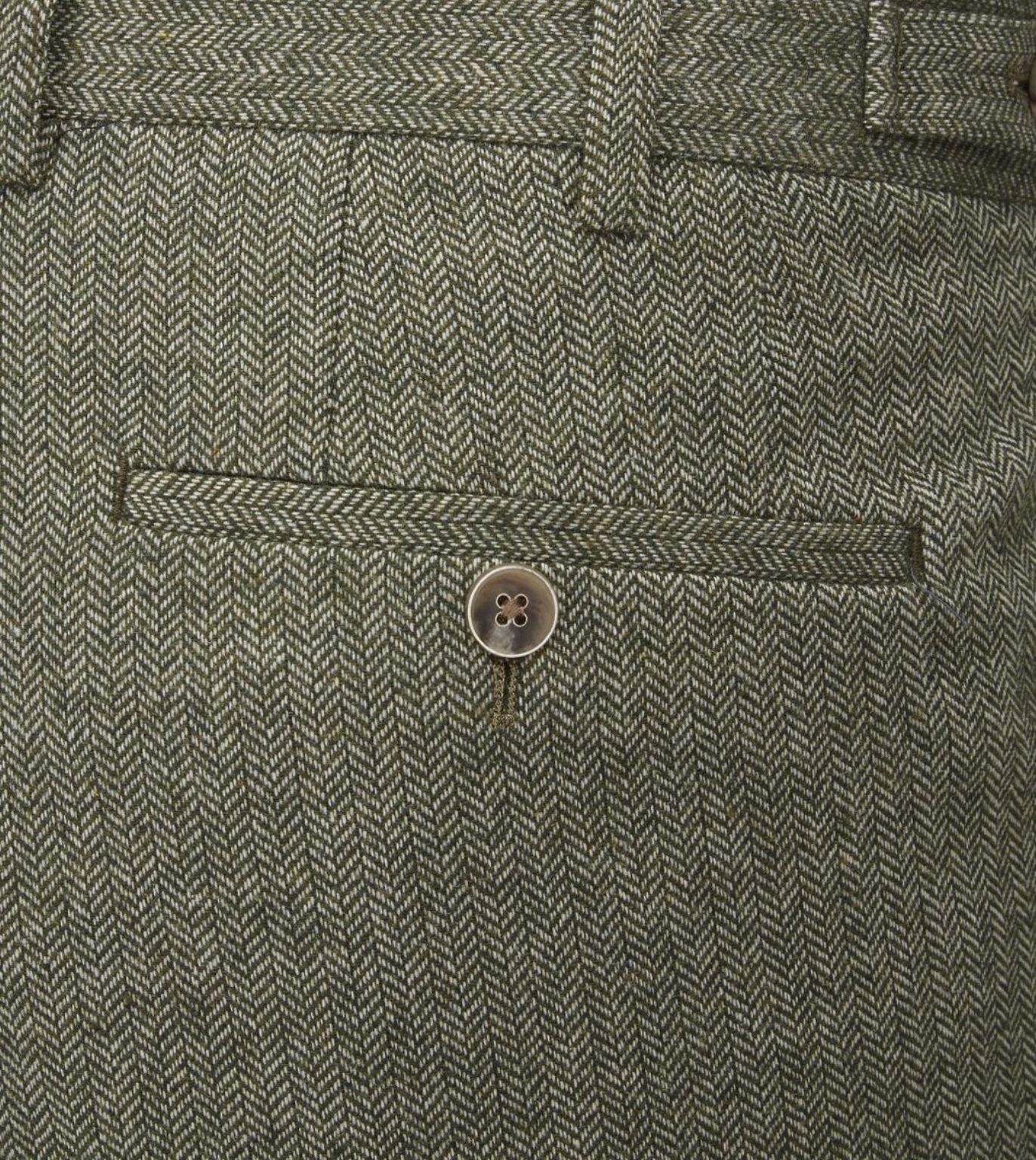 Skopes Jude Sage Green Tweed Herringbone Tailored Trouser